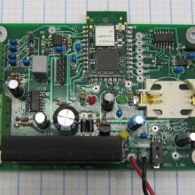 Here is the finished circuit board for the Water Monitor